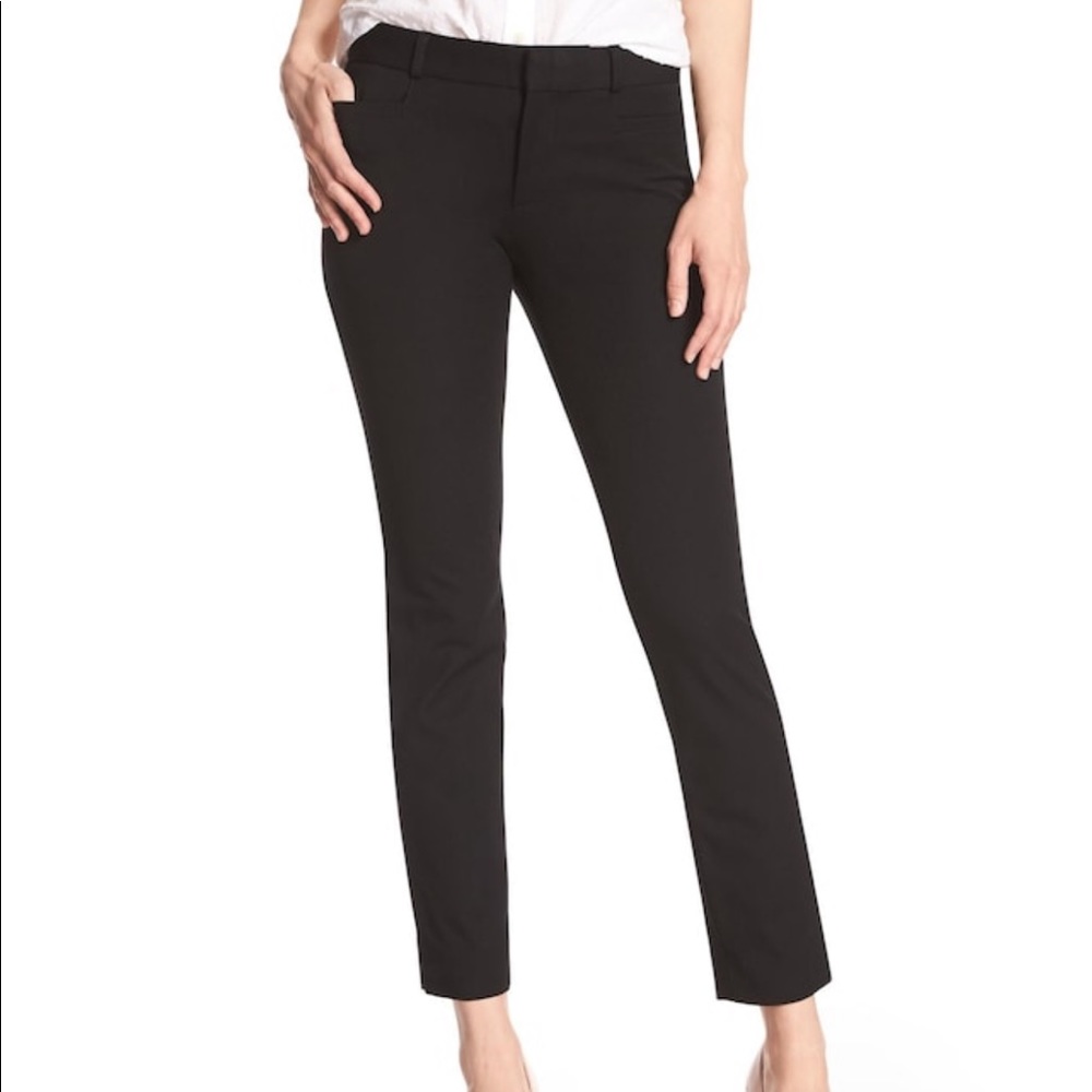 Banana Republic Black Sloan Ankle Pant size 6 EUC